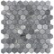 Apollo Tile Bardiglio Hexagon 4.71 sq.ft 11.3 in. x12 in. Marble Mosaic Tile, 5PK APLSE99G08EC46 - alternate 1